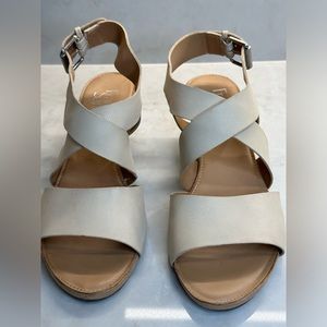 Franco Sarto Tan Wedges Size 8
